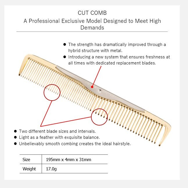 Love Chrome Professional B3 Sus Standard Cut Comb Deep Black