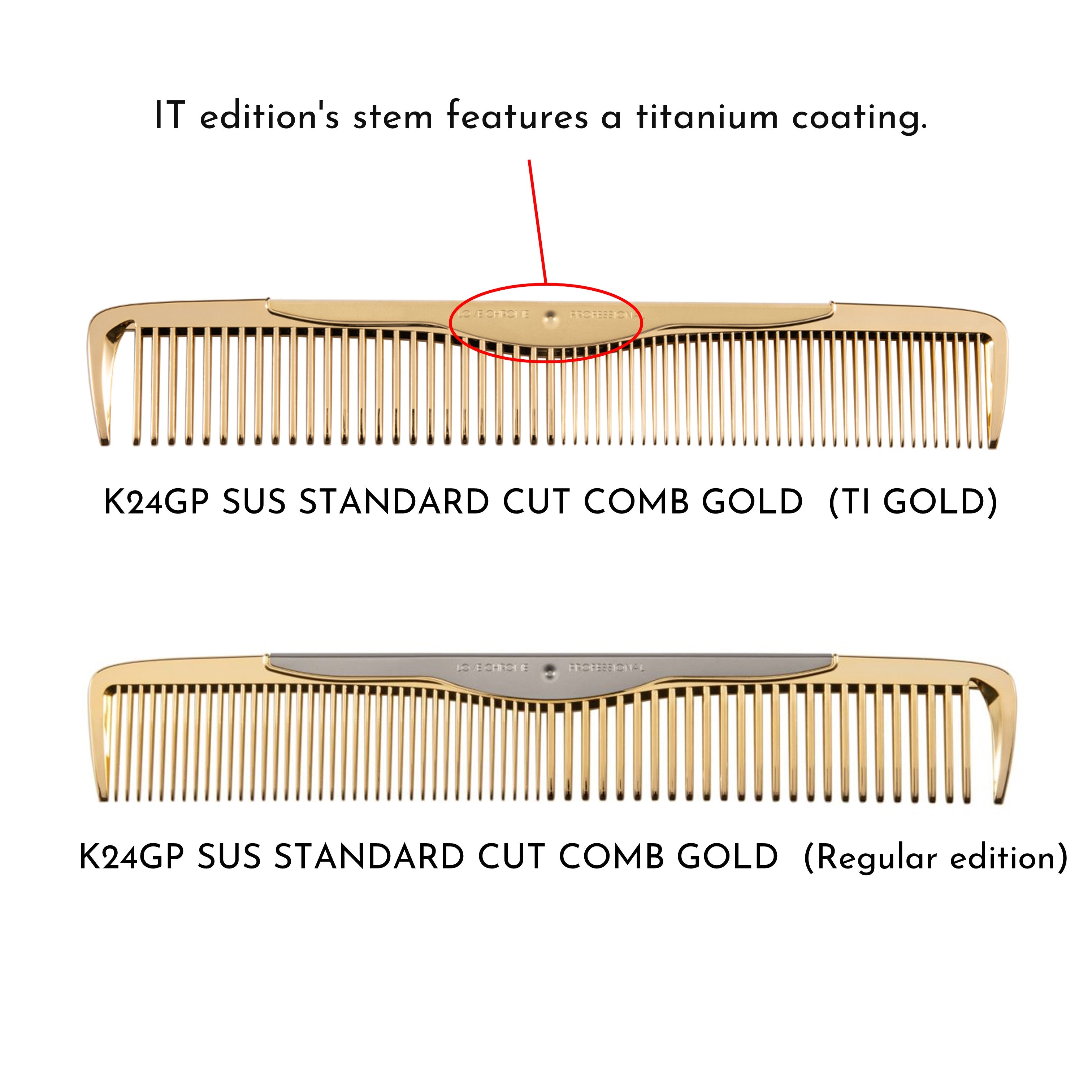 Love Chrome K24gp Sus Standard Cut Comb Spare Blade Gold